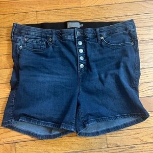Torrid Blue Darkwash 5 Button Vintage Stretch High-Rise Short Size 18